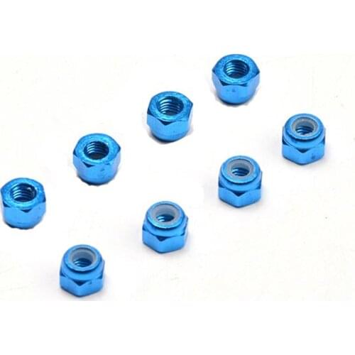 HSP upgradHSP 102048 Aluminum Alloy Metal Nylon Nut M3 8p 1/10 Upgrade Parts 94108 94106 94107