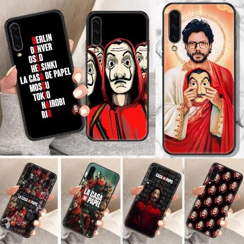 Money Heist House Paper TV Phone Case For Samsung Galaxy A 10 12 20E 21S 30 32 40 50 51 52 70 71 72 5 6 7 2016 2018 black pretty
