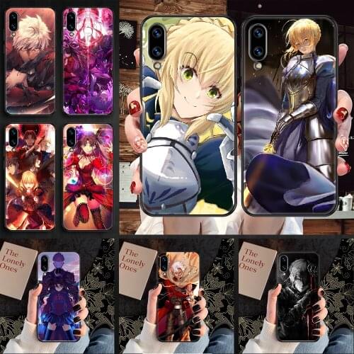 Anime Fate Stay Night Baber Phone case For Huawei Honor 6 7 8 9 10 10i 20 A C X Lite Pro Play black fashion back soft cell cover