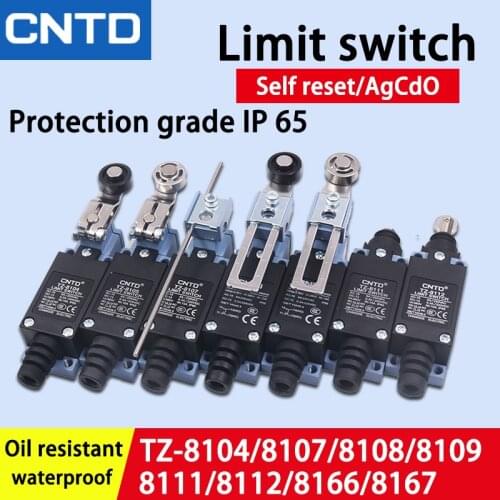 CNTD travel Limit switch TZ-8108 8107 8104 8111 8112 8167 8168 8109 Waterproof and dustproof IP65 Silver contact high-quality