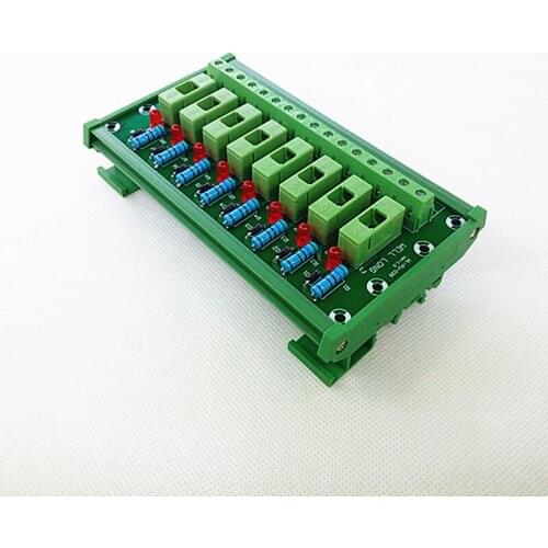 DIN Rail Mount 8 Position Fuse Module Board,Fuse Holders for 5x20mm(DxL) tube fuse