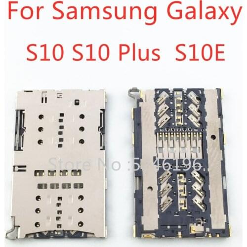 For Samsung Galaxy S10 S10 Plus S10+ S10E S10 Lite Sim Card Reader Tray Micro SD Memory Card Holder Slot Flex Cable Repair Parts