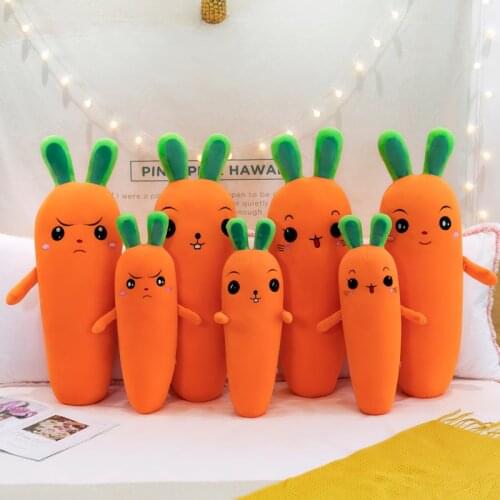 50/70/90/110cm Cartoon Smile Carrot Plush Toys Cute Simulation Vegetable Carrot Pillow Soft Stuffed Dolls For Kid Gift