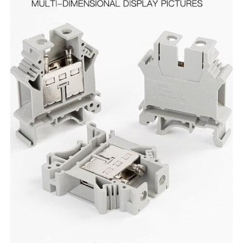 1pcs Uk16/25/35 square line voltage terminal block terminal block UK16N /25/35 rail type terminal block