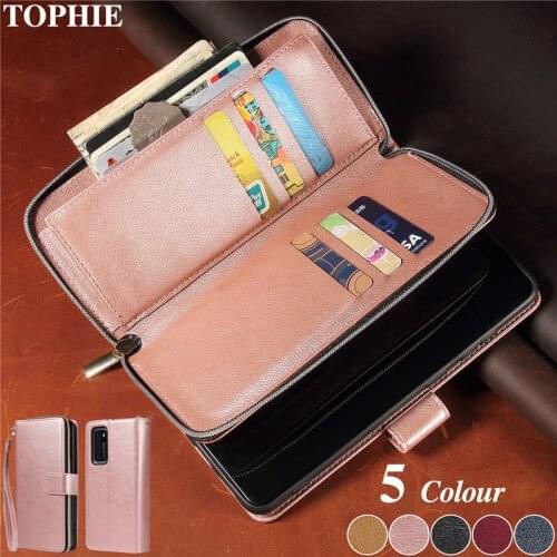 Zipper Purse Leather Case For Huawei P40 Pro Plus Coque Wallet Multi Card Cover For Huawei P30 P40 Lite Phone Cases Etui Funda