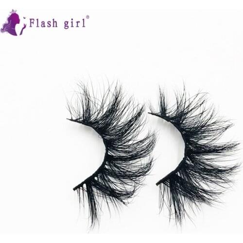 Flash girl Top quality new style private label D 08 3D mink natural eyelashes cruelty free