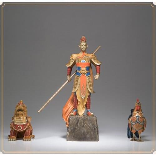 A Set 3P Good luck God of victory Dragon PI XIU high grade Spiritual ART home Company bring wealth money mascot brass Ornament