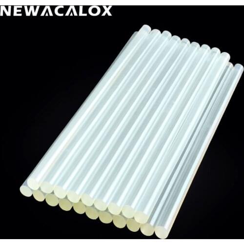 NEWACALOX 20pcs White 11mmx270mm Hot Melt Glue Sticks for Electric Glue Gun Silicone Craft Album Repair Tools For Alloy