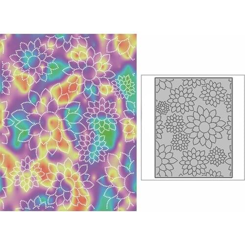 New Spotted Blooming Flower Background Plate Craft Embossing Mold 2021 Metal Cutting Dies for DIY Scrapbooking Album Card Making