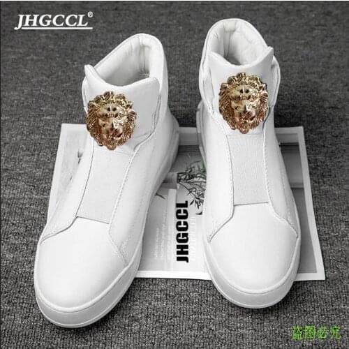 New black mens boots style of mens shoes high-top shoes platform shoes cowhide casual shoes brand designe comfortable boots A2