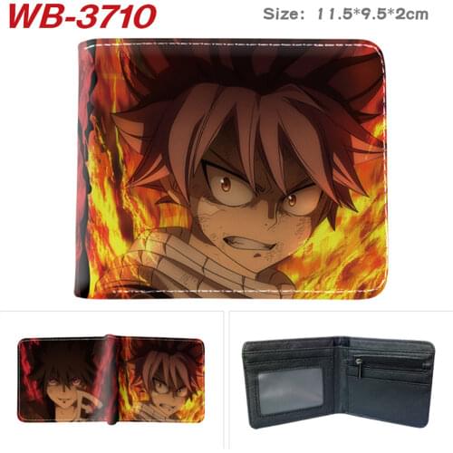 New Wallet Anime Fairy Tail PU Mens Bifold Gifts Photo Coin Card Holders Teenager Casual Cosplay Boys Girls Leather Purse