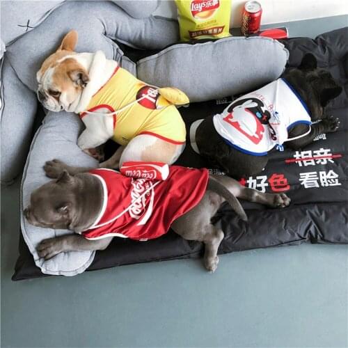 Pet Dog Clothes for Small Dogs Clothing with Bag French Bulldog Cotton Vest Chihuahua Summer Cool Tshirt Dog Accessories PC1529