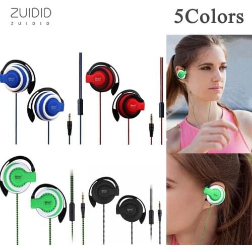5Colors 3.5mm Ear-Hook Wired Earphone Stereo Metal Heavy Bass Music Sports Games Casual Light Headset Soundproof