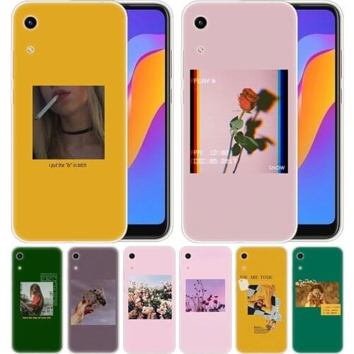 Silicone Case Great art prints blooming flowers for Huawei Honor 9X 8A 7A 20 Pro 7X 8X 7S 8S 8 9 10 Lite View 20 20i 10i Play
