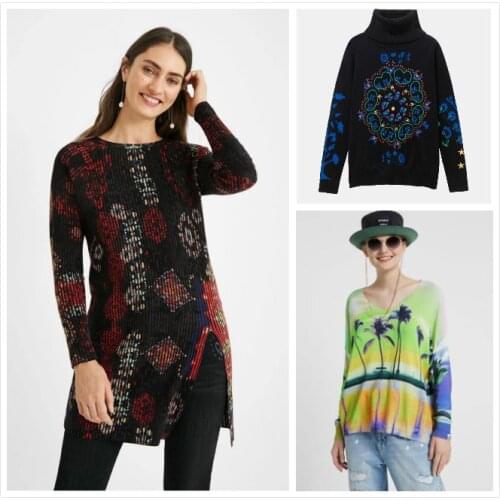 2021 Spans Several Long Sleeve Elastic Styles Single Collar Sweaters S-XXL Knitted or Crocheted