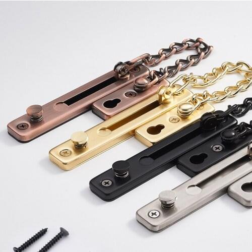 Stainless Steel Hasp Latch Lock Door Chain Anti-theft Clasp Convenience Window Cabinet Locks For Home Hotel Security