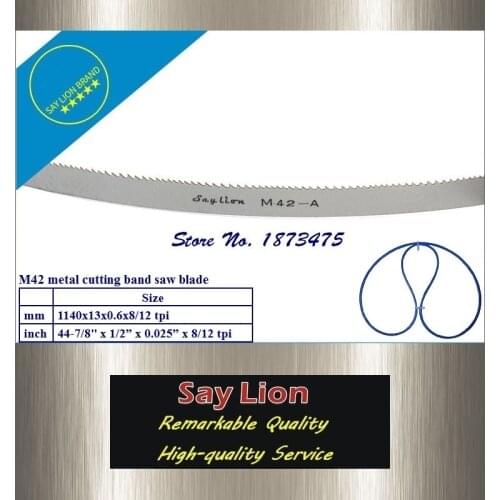 1pc or 3pcs) 13x0.6x1140x8/12T HSS metal cutting band saw blade M42 Bi-Metal bandsaw