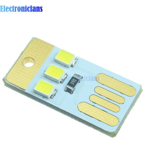 10PCS Mini Night USB LED Keychain Portable Power White Board Pocket Card Lamp Bulb LED