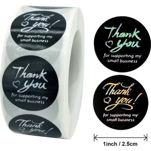 100-500pcs Thank You For Supporting My Small Business Sticker Handmade Sticker Christmas Sticker Gift Packaging Sealed Label