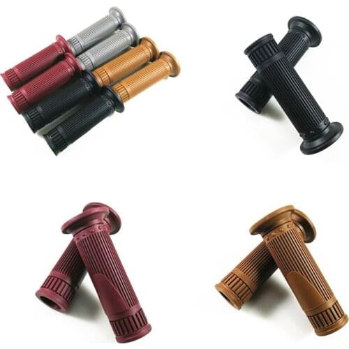 2x 22mm 7/8" Rubber Handle bar Hand Grips Dirt bike For Honda CBR CRF Yamaha YZF Suzuki Kawasaki Scooter Offroad