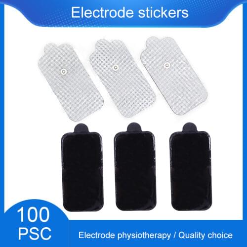 50Pairs/100pcs Non-woven Square Button Electrode Pads Self-adhesive for TENS Machine Size 4.5*7.3cm EMS Body Relax Sticker Pads