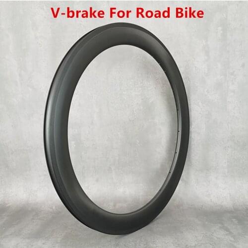 700C Carbon Fiber Wheel Road Bicycle Wheelset Rim Hight 60mm V brake Opening Tube Tire UD Surface 20 24 28 32 Customizable Holes