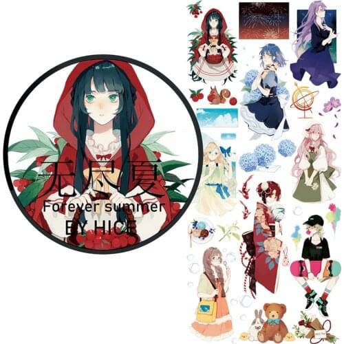 8 Type Fairy Girls Washi Tapes Bullet Journal Masking Tape Adhesive Tape DIY Scrapbooking Washi Stickers