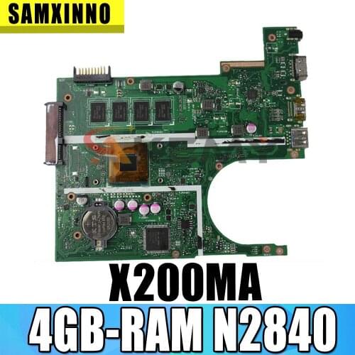 Akemy X200MA original mainboard for ASUS X200MA F200MA X200M with 4G-RAM N2840-CPU Laptop motherboard mainboard tested full 100