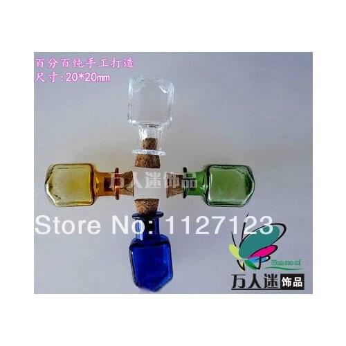Free shipping !!30 pcs Aroma bottles Square(Assorted Colors),Essential Oil Bottle,Fragrance Bottle,Perfume Bottle pendant