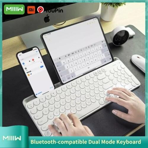 Xiaomi Youpin Miiiw Bluetooth-compatible Wireless Dual Mode Light Keyboard 104 Keys For Tablet Desktop Keyboards Accessories