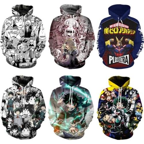 COSSUN My Hero Academia Character Jacket New Style Unisex 3D Hoodie Men Casual Sweater Japanese Anime