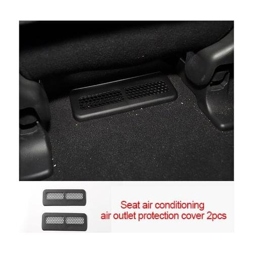 For Nissan Patrol y62 2017-2020 chrome Seat air conditioning air outlet protection cover 2pcs