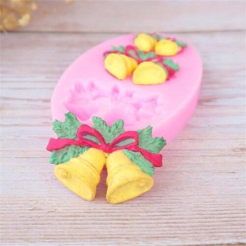Sugarcra mold Christmas bell silicone mold fondant mold cake decorating tools chocolate gumpaste mold