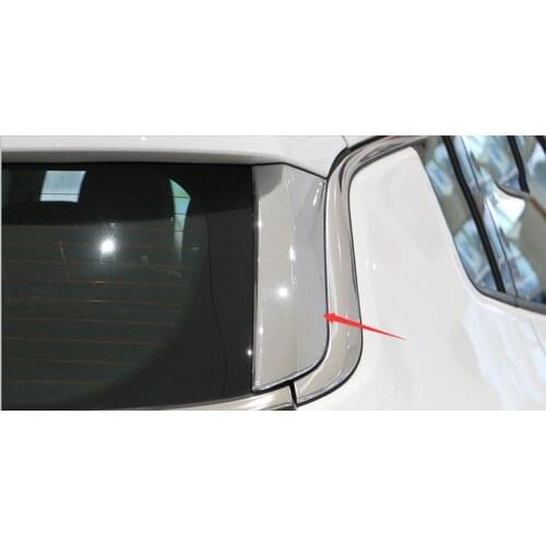 Chrome Rear Window Cover Trims Decorative Strips For 2017-2021 Jeep Compass ABS Decoration Style New