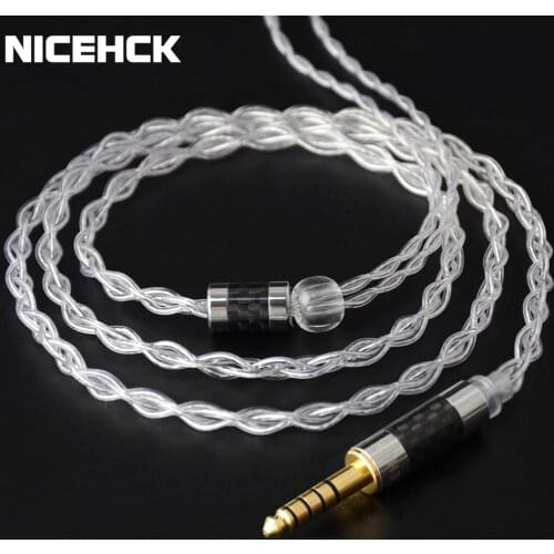 NiceHCK LitzPS 4N Litz Pure Silver Earphone Upgrade Cable 3.5/2.5/4.4mm MMCX/NX7 Pro/QDC/0.78mm 2Pin For DB3 KXXS T4 T2 ST-10s