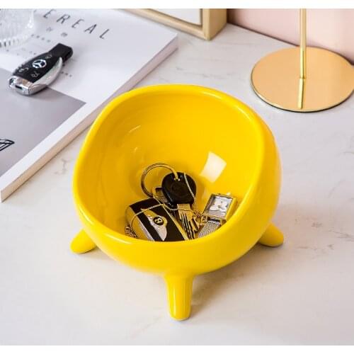 Ceramic Shoe Cabinet Door Entrance Door Entrance Hall Key Storage Box Decoration Living Room Remote Control Decorative Tray