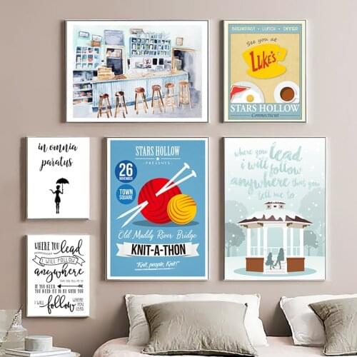 Gilmore Girls Classic Movie Poster Prints Home Decoration Lukes Diner Wall Art Picture Canvas Painting Kitchen Wall Decor