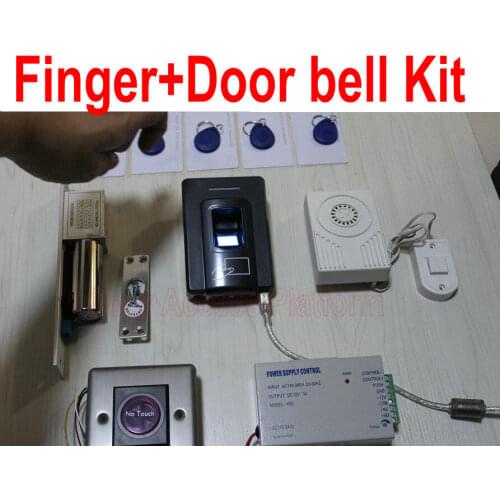 Access Control Kit with Biometric Fingerprint+ID Card RFID user,3000 user support and door bell+bolt lock drop lock