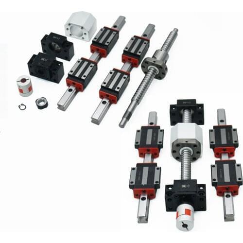 2pcs HGH20 HGR20 Linear guide + HGH20CA or HGW20cc + SFU1605 Ball screw High assembly square load ballscrew linear motion module
