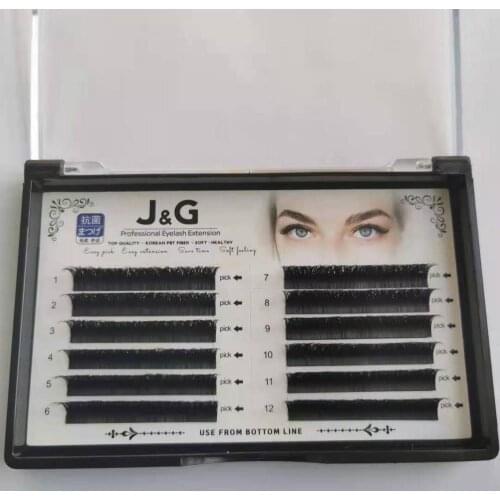 Matte Flat Lashes Split Tips Individual Mink Ellipse Shaped Natural Light Soft False Ellipse Eyelashes Happyeyelash