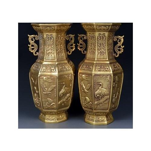 Copper vase decoration vase home decoration of marriage fortune Statue copper Decoration real Brass brass