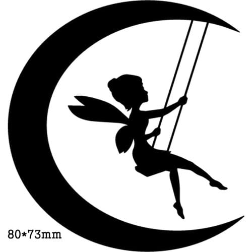 Metal Steel Cutting Dies Fairy Girl Sit Swing Craft Die Cuts Stencil For DIY Scrapbooking Paper/photo Cards Embossing Dies
