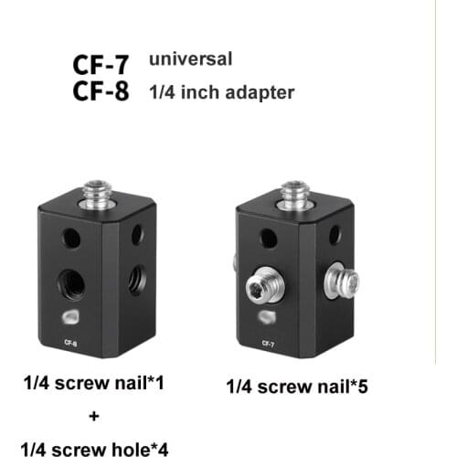 Mini 1\4 hole Universal adapter microphone small light 1\4" nail arm mount adapters 5 Interface tripod 360 adapter Flashlight