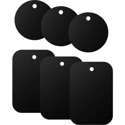 Mount Metal Plates with Protective Films, 6 Pack Universal Metal Disc for Phone Magnetic Car Mount Replacement Sticker
