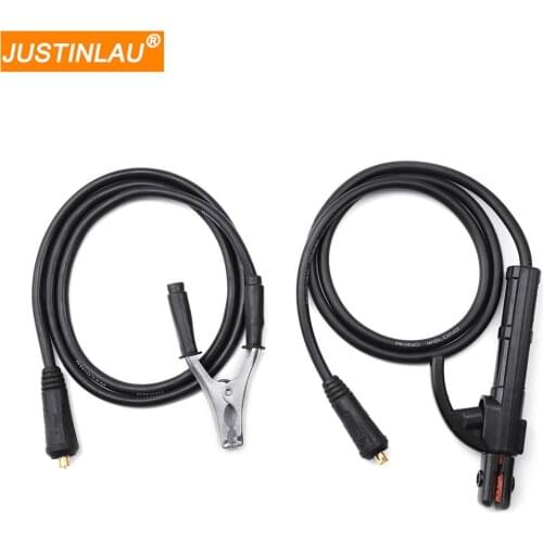 JUSTINLAU 200A Groud Welding Earth Clamp Clip Set for MIG TIG ARC Welding Machine 1.5M Cable 10-25 Plug