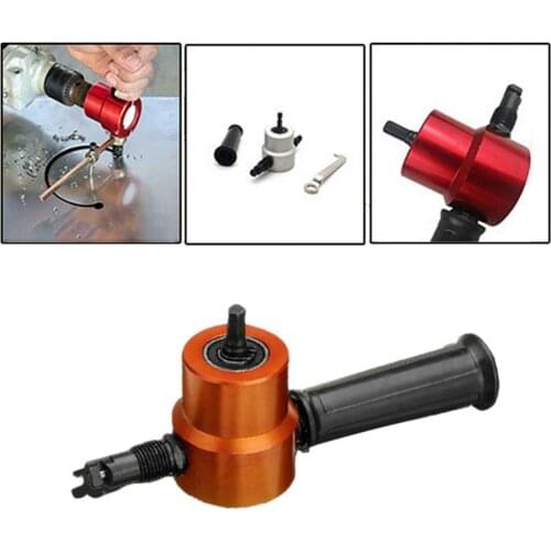 160A Cutter 360 Degree Cutter Head Double Head Nibbler Saw Cutter Free Cutting Drill Attachment Tool for Automobile Repair