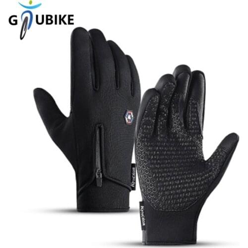 GTUBIKE Anti-slip Full Finger Riding Gloves Windproof Winter Warm Fitness Gloves Shockproof Skin-friendly Fitness Gloves