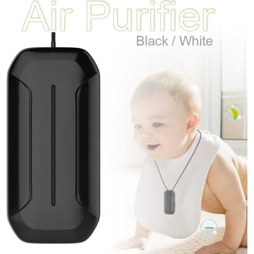 Wearable Personal Mini Air Purifier Necklace Negative Ion Generator Smoke Cleaning for Home Travel Car Sports