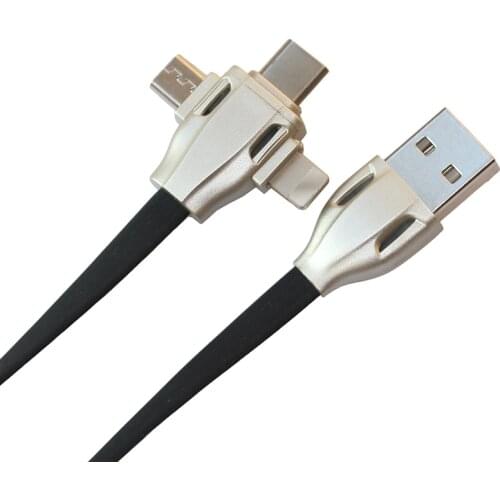 1mtr 3 in 1 type C micro USB flat multi-functional data and charging cable new