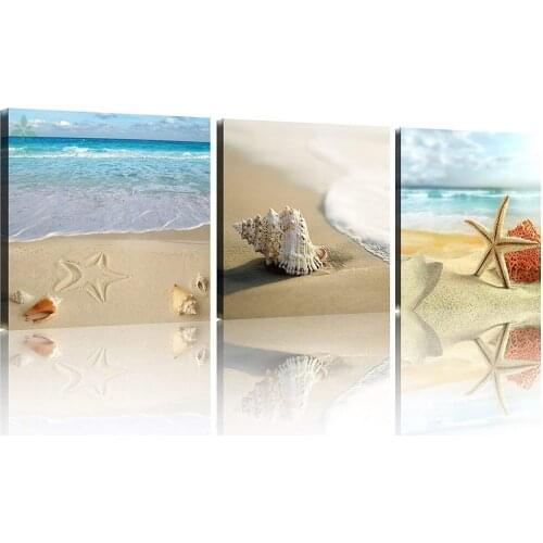 Nan Wind Beach Ocean Canvas Prints Contemporary Abstract Seascape Pictures Home Decoration